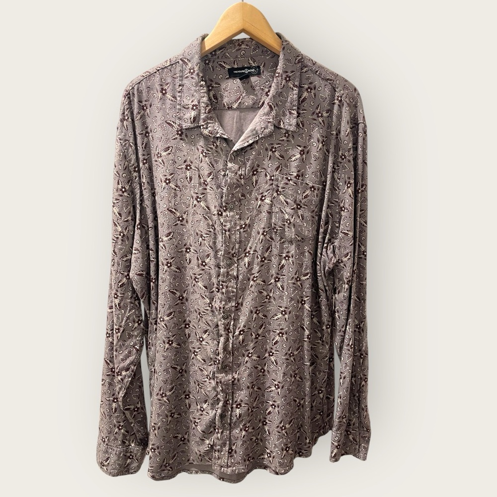 Men's Patterned Shirt - Gray